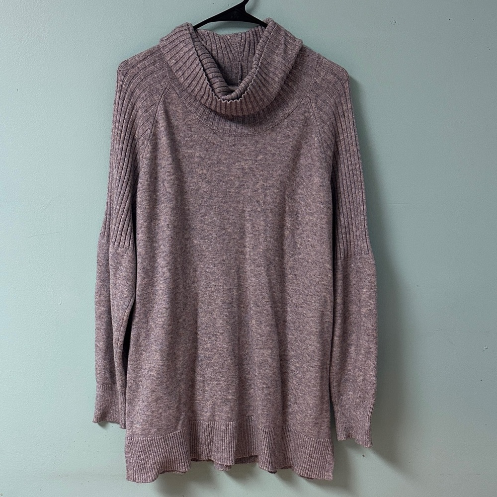 Time and Tru Women's Heathered Turtleneck Sweater